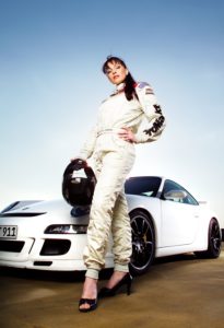 Woman, racing suit, helmet, stilettos, sports-car, Woman, racing suit, helmet, stilettos, sports-car,